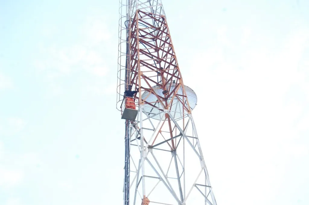A young man in a tower 